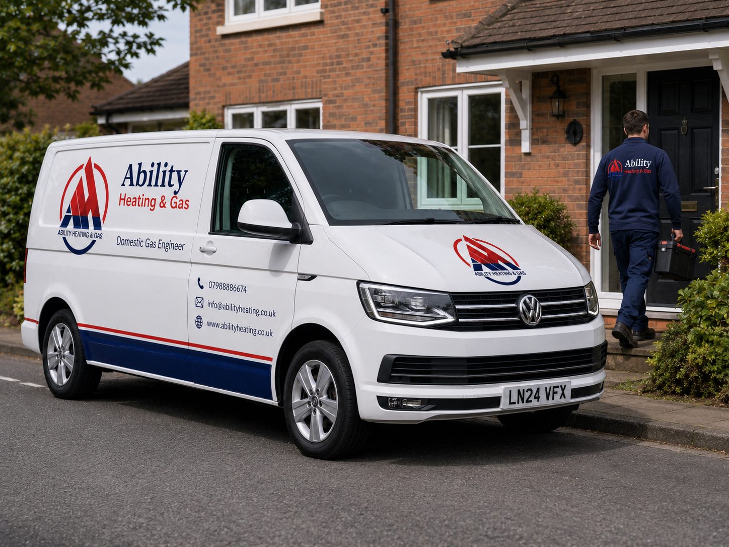 Engineer arriving at a property